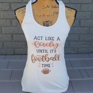 Graphic tank new without tag football